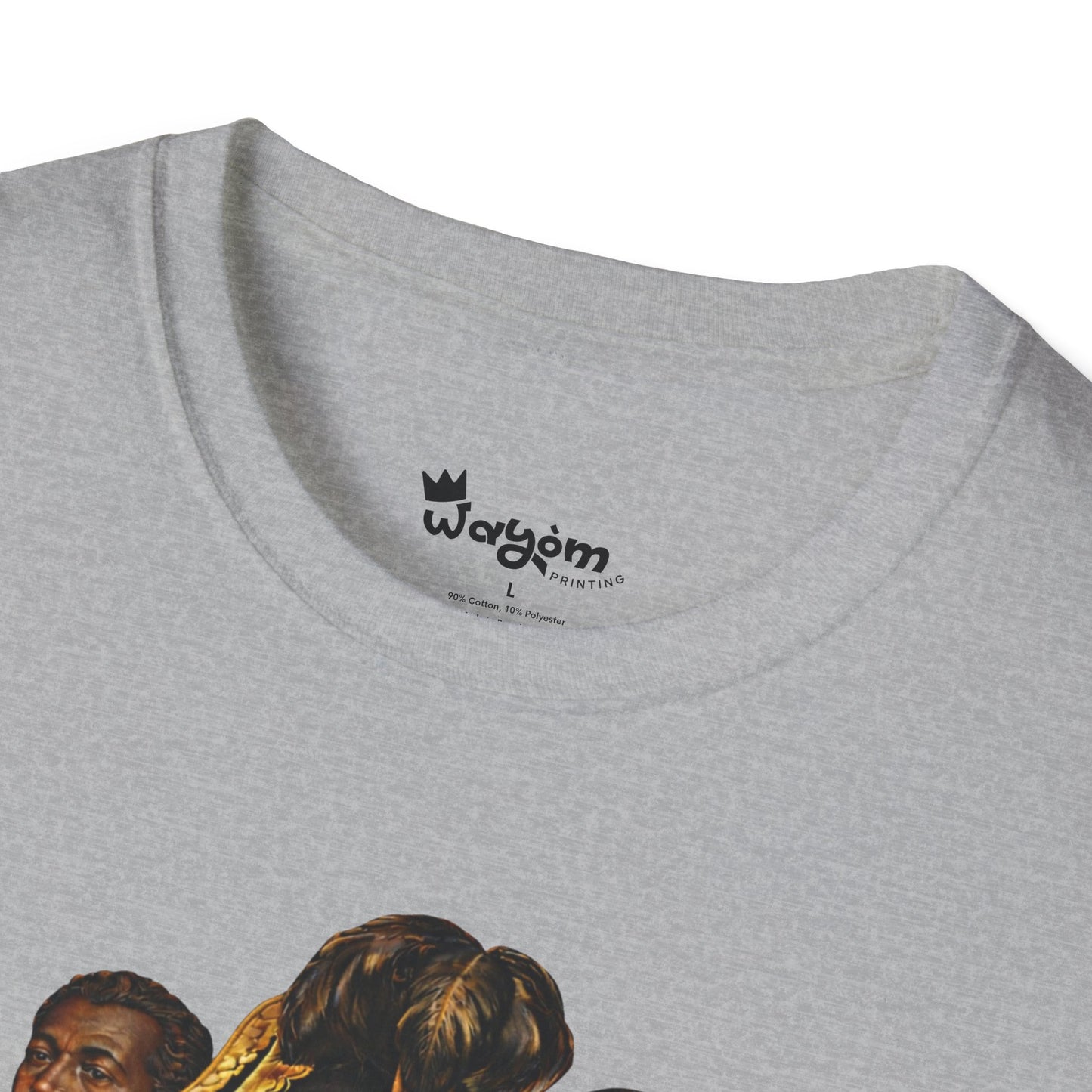 Haitian Heros T-Shirt — Haitian Coat of Arms Back & 'L'Union Fait La Force' Graphic