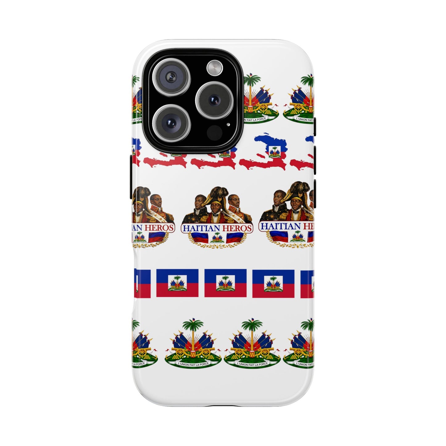Haitian Pride Tough Phone Case — Haitian Heroes Flag Pattern