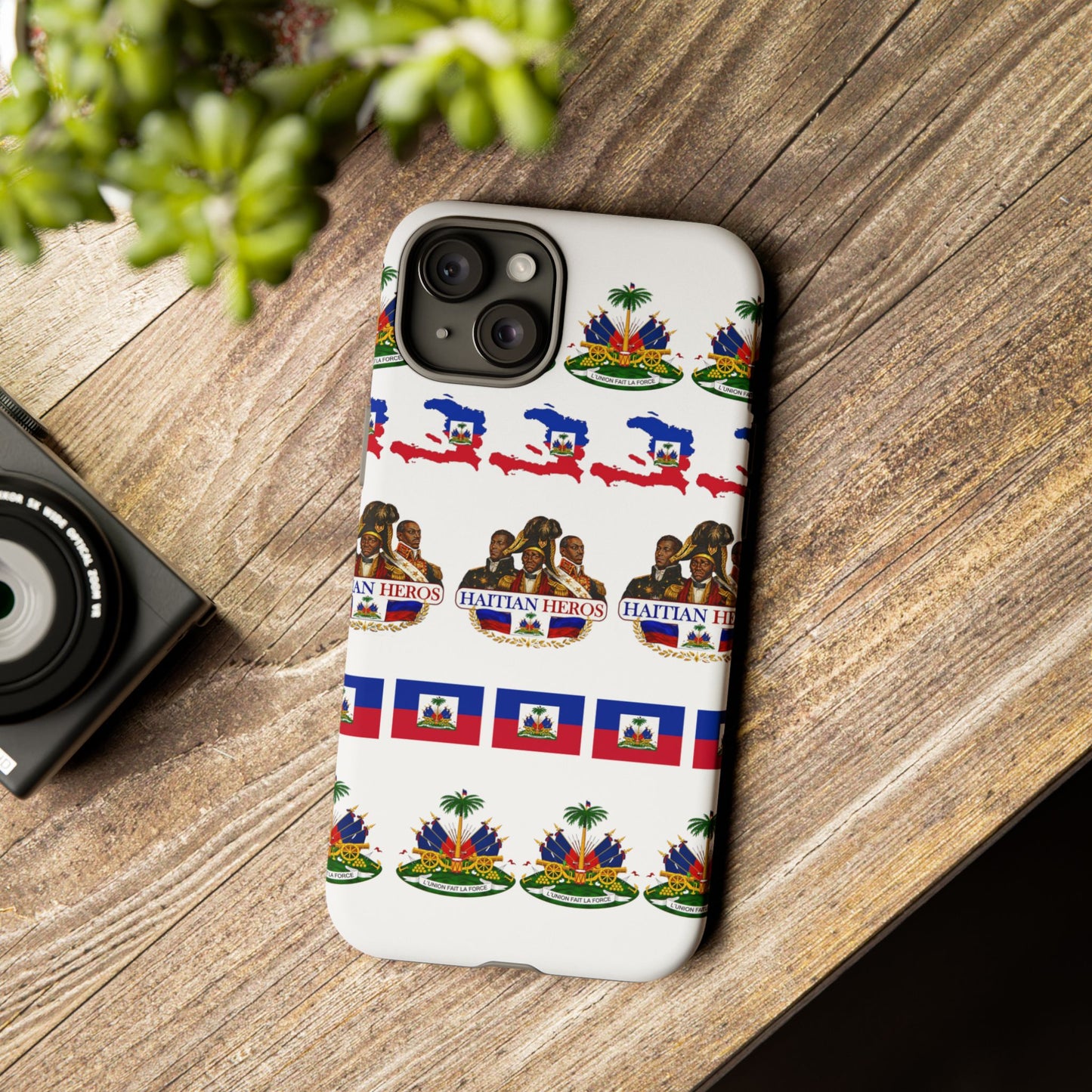 Haitian Pride Tough Phone Case — Haitian Heroes Flag Pattern