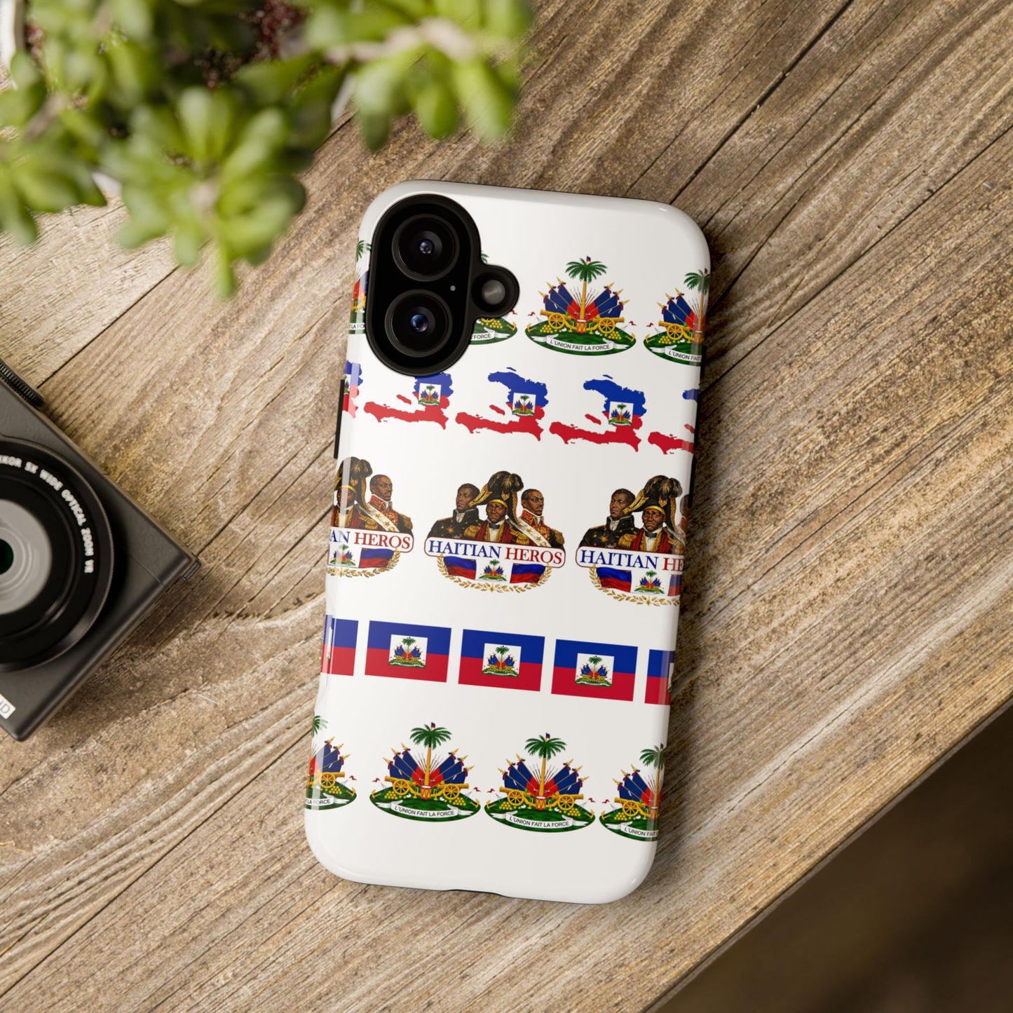 Haitian Pride Tough Phone Case — Haitian Heroes Flag Pattern