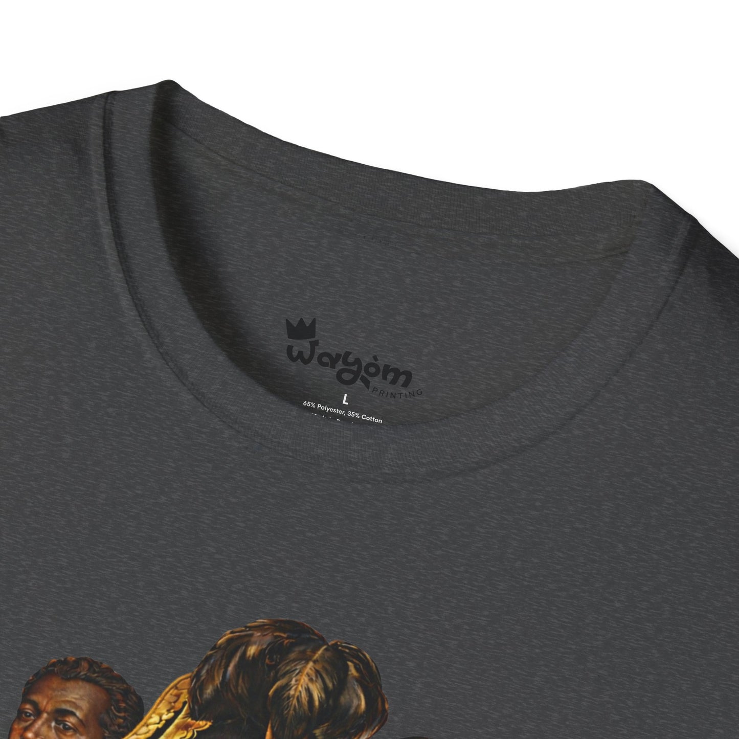Haitian Heros T-Shirt — Haitian Coat of Arms Back & 'L'Union Fait La Force' Graphic