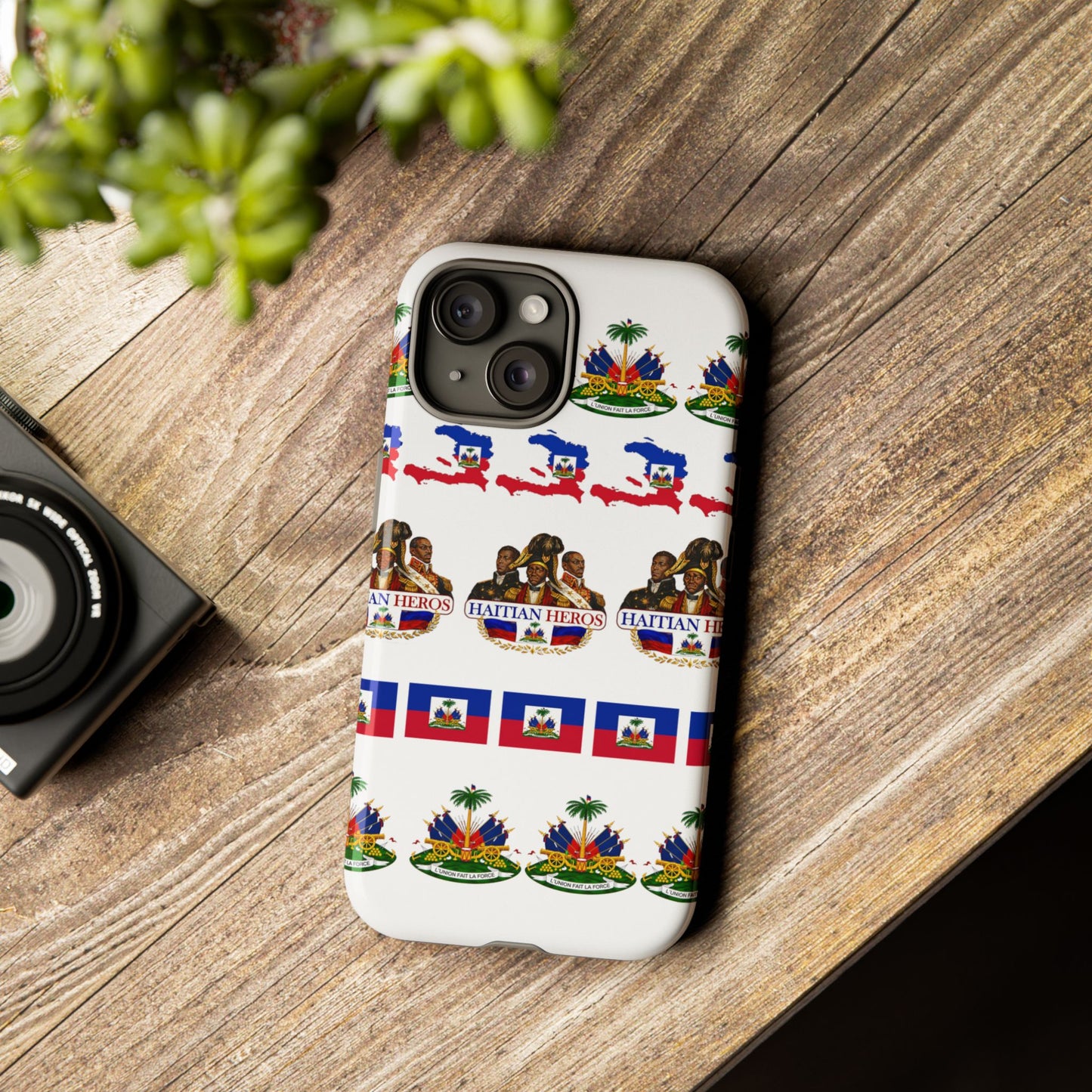 Haitian Pride Tough Phone Case — Haitian Heroes Flag Pattern