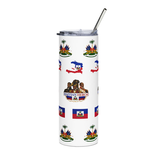 Haitian Pride 20oz Stainless Steel Tumbler — Haitian Heroes Flag Design