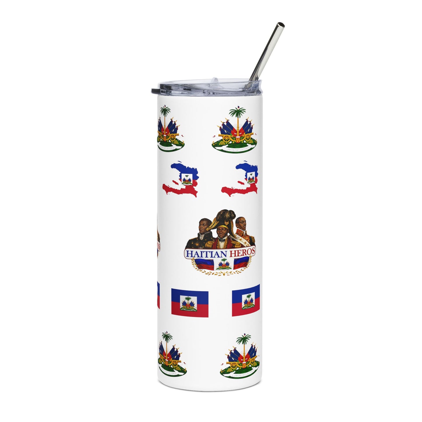 Haitian Pride 20oz Stainless Steel Tumbler — Haitian Heroes Flag Design