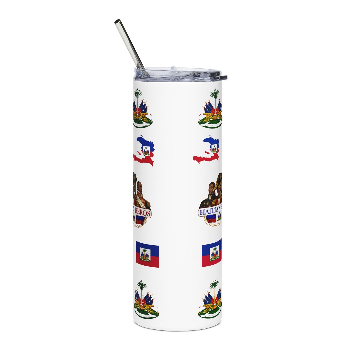 Haitian Pride 20oz Stainless Steel Tumbler — Haitian Heroes Flag Design
