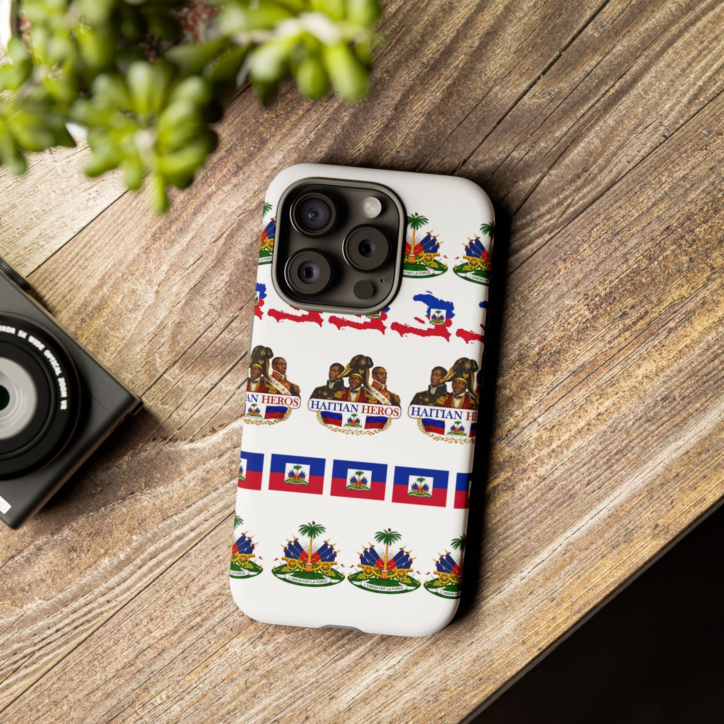 Haitian Pride Tough Phone Case — Haitian Heroes Flag Pattern