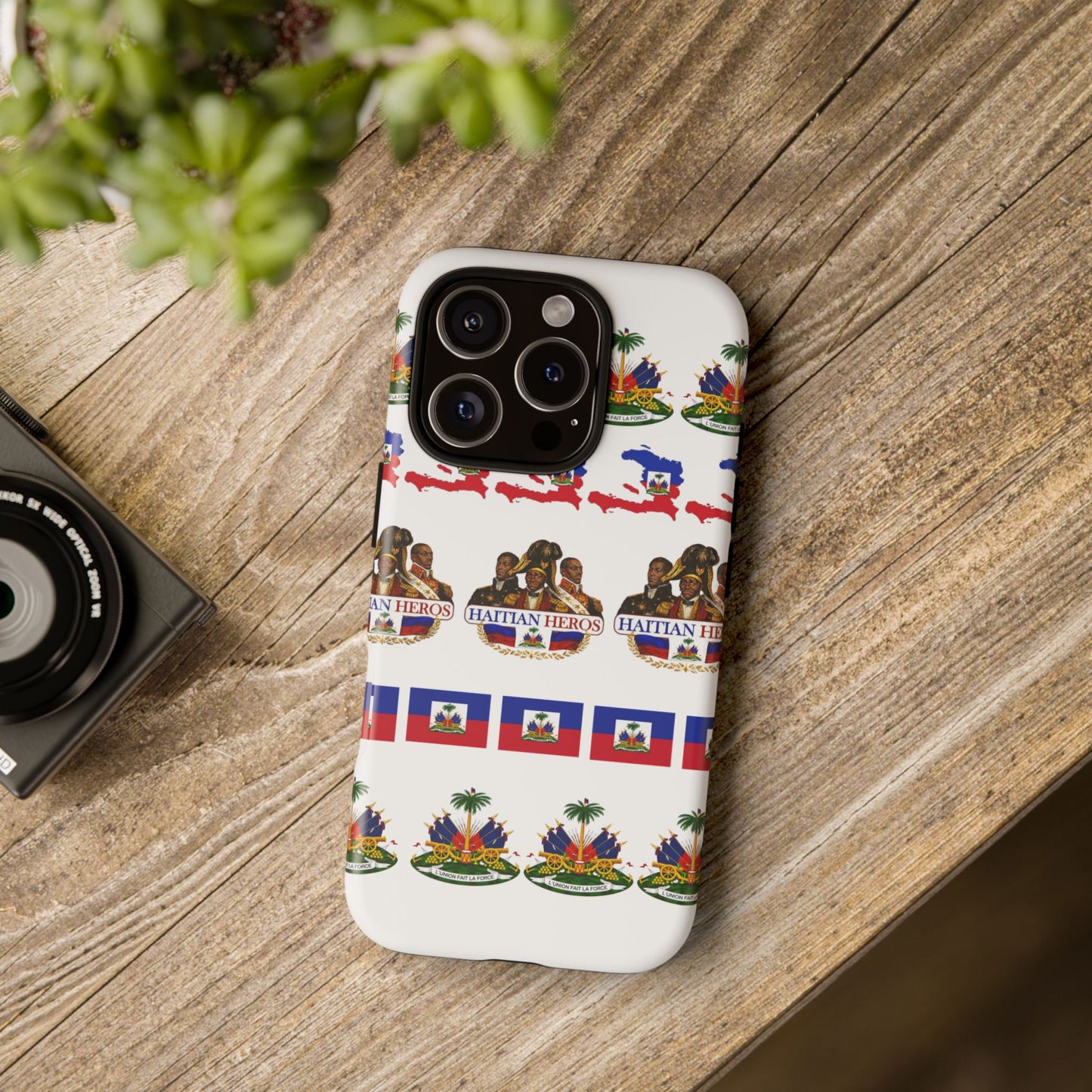 Haitian Pride Tough Phone Case — Haitian Heroes Flag Pattern